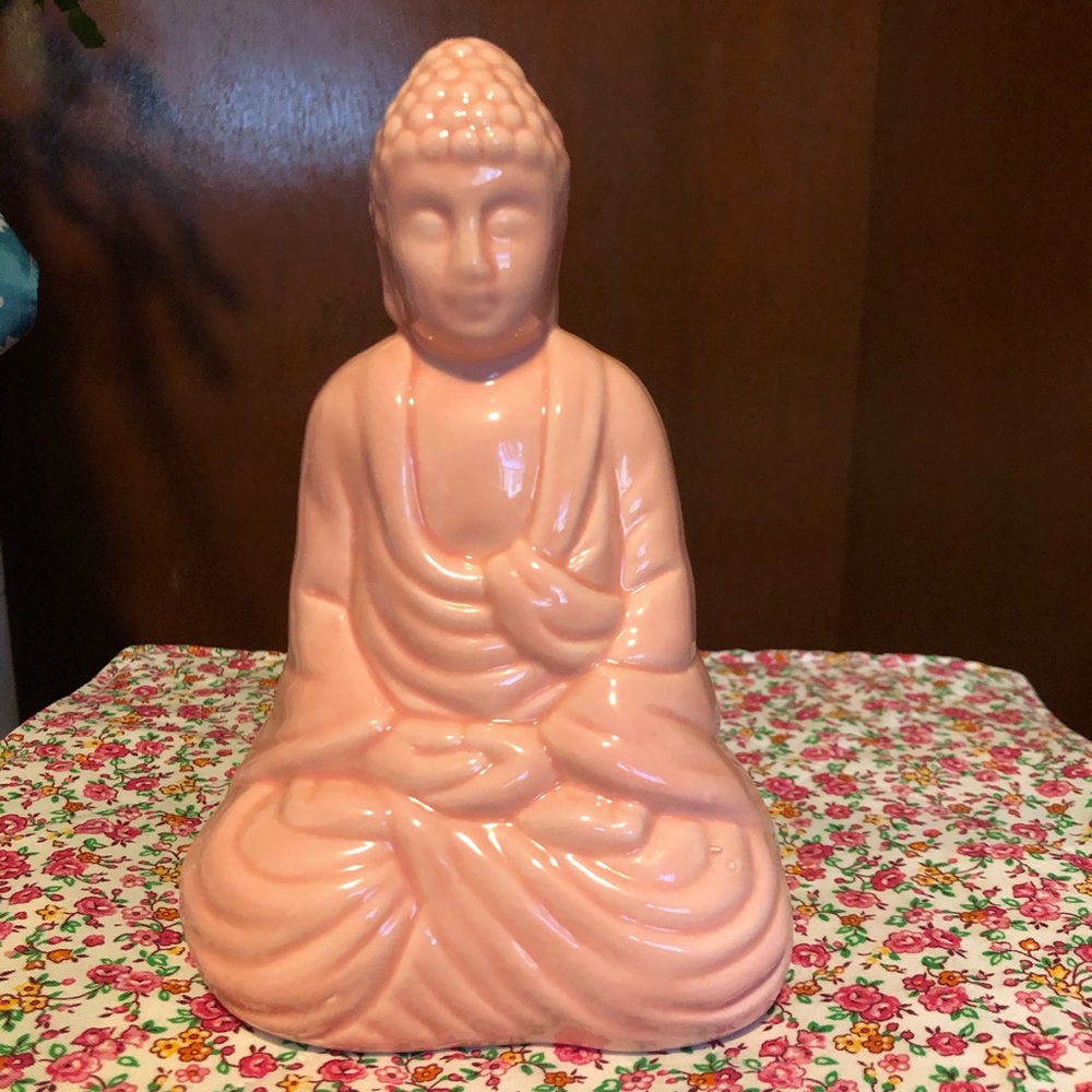 decorative pink Buda statue
